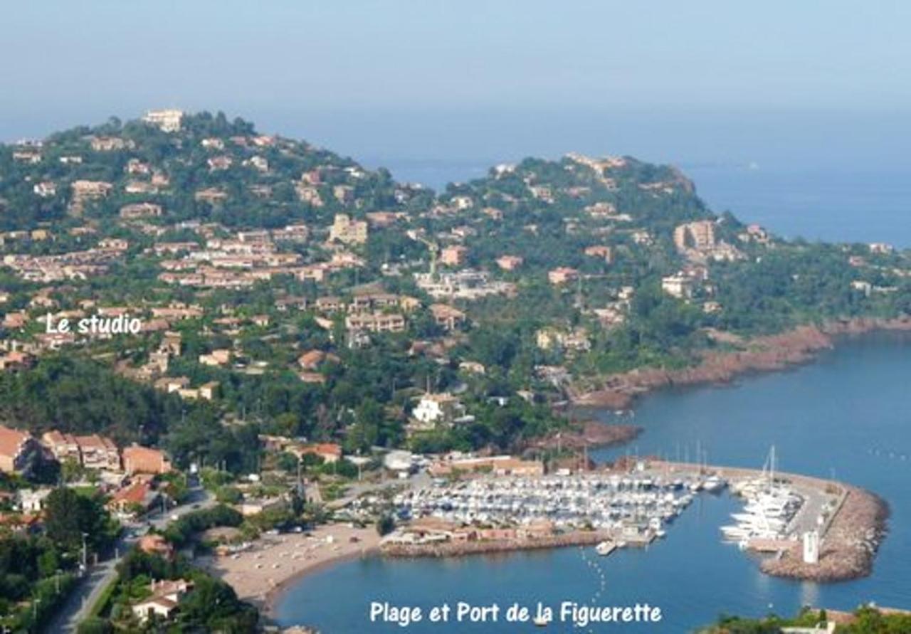 Studio A Theoule Sur Mer A 400 M De La Plage Avec Vue Sur La Mer Terrasse Amenagee Et Wifi Apartamento Exterior foto